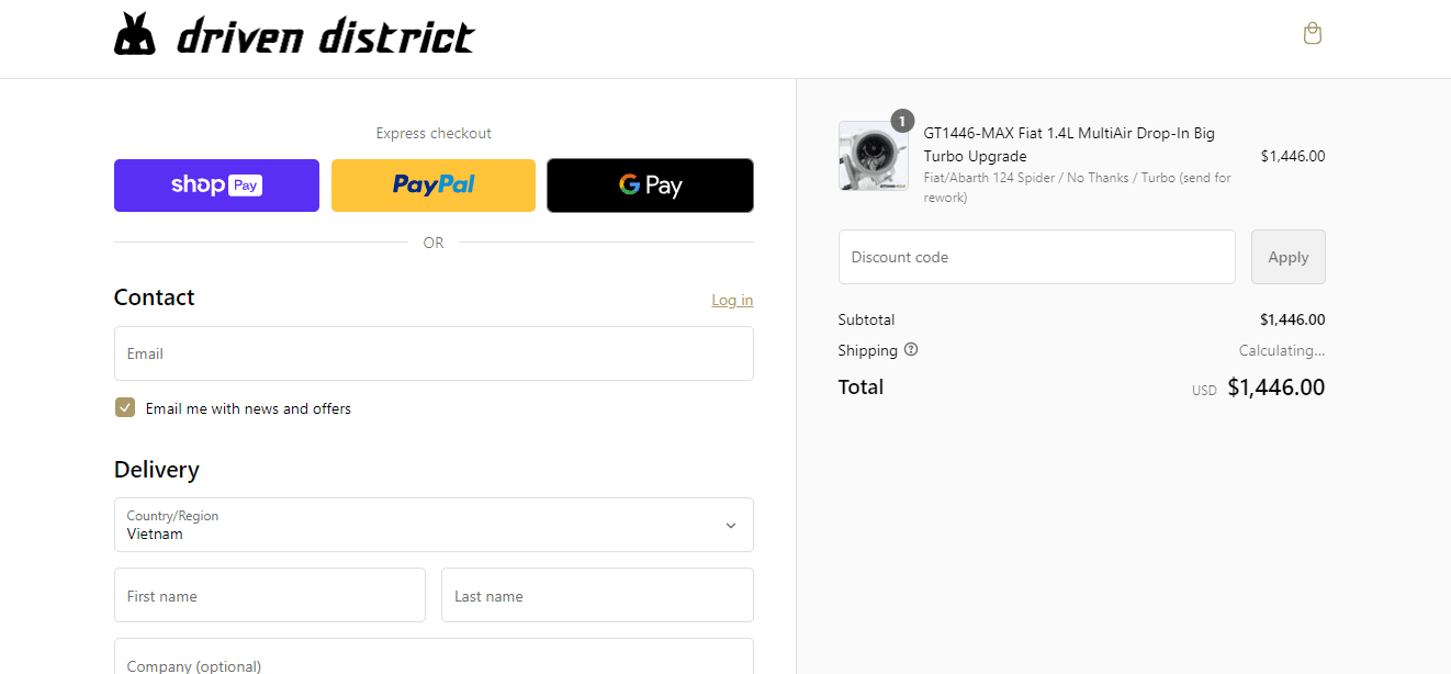 Driven District apply coupon code